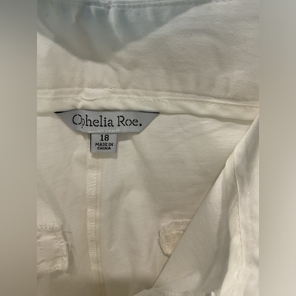 NWT Ophelia Roe Women’s White Stretch Capri Size 18 - Picture 4 of 6